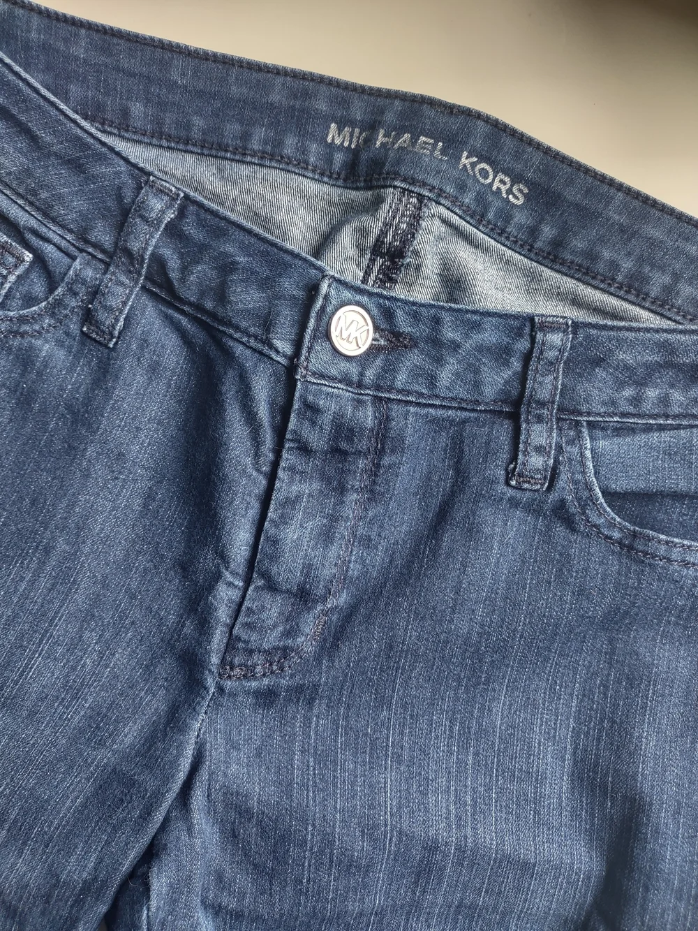 Michael Kors Dark Denim Bootcut Flare Jeans, Size 6